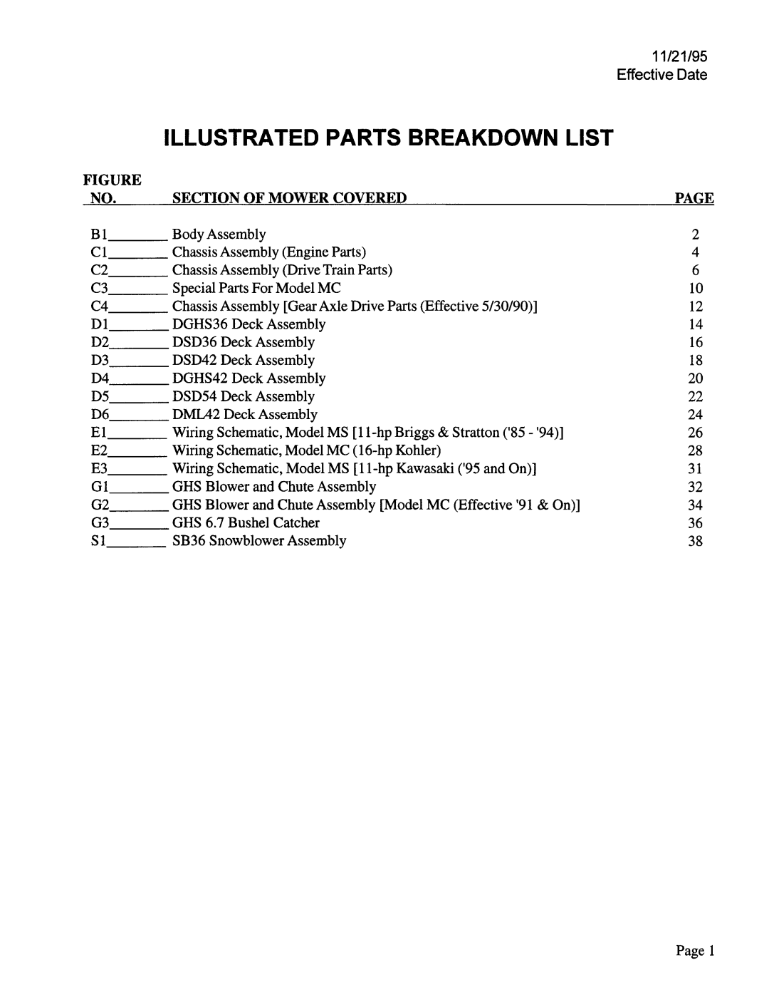 Walker MS36-42 MC36-54 manual 