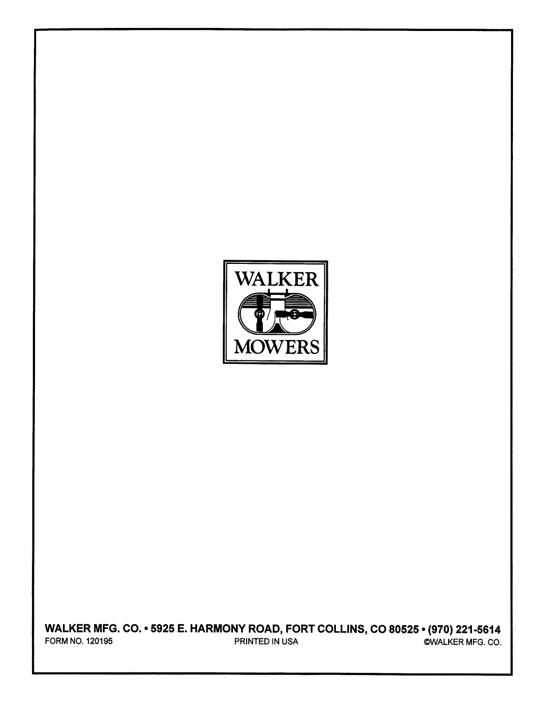 Walker MS36-42 MC36-54 manual 