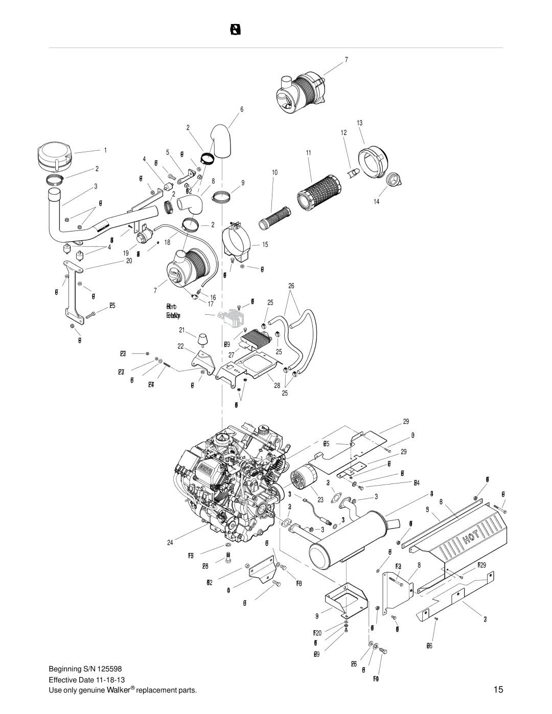 Walker T25i manual F091 F009 