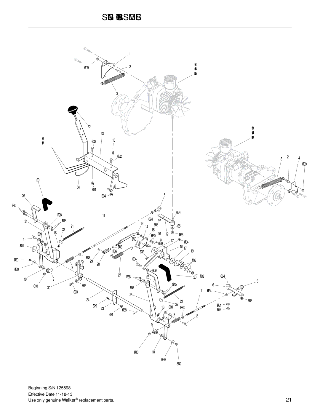 Walker T25i manual F024 F008 F050 