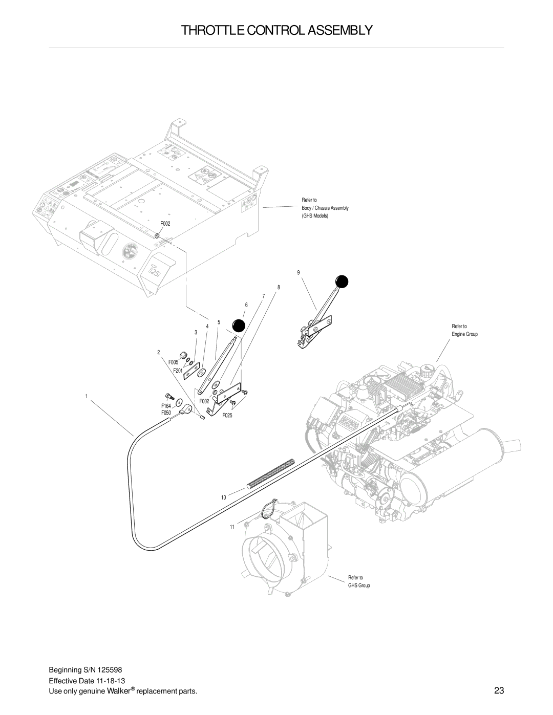 Walker T25i manual F164 F050 