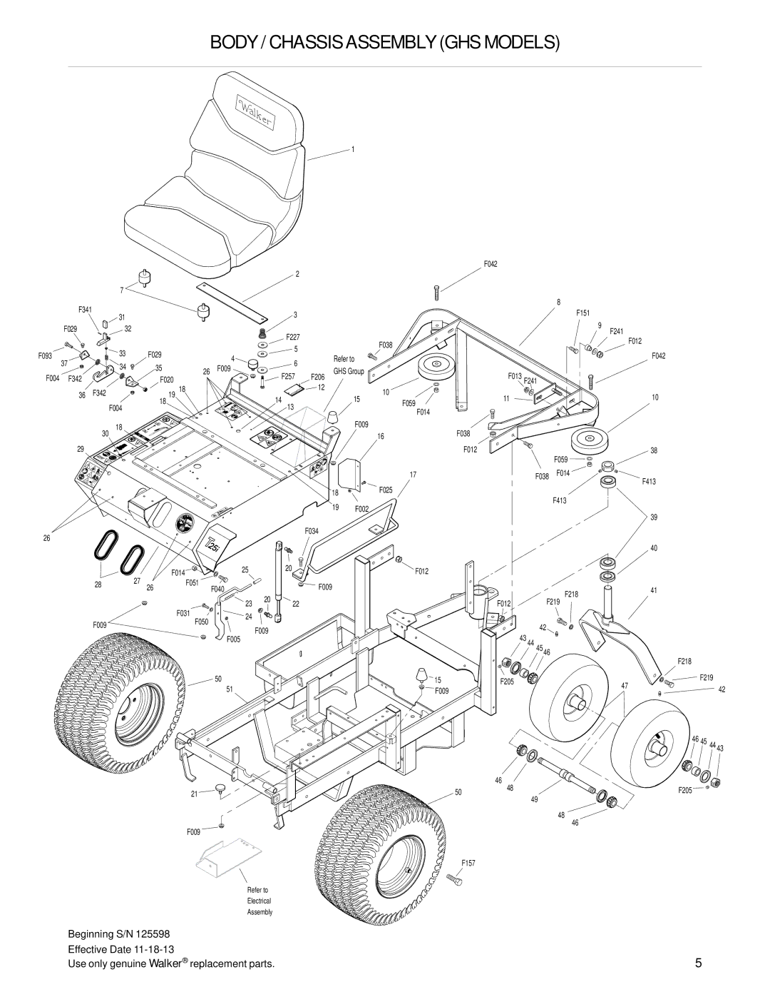 Walker T25i manual F002 F034 