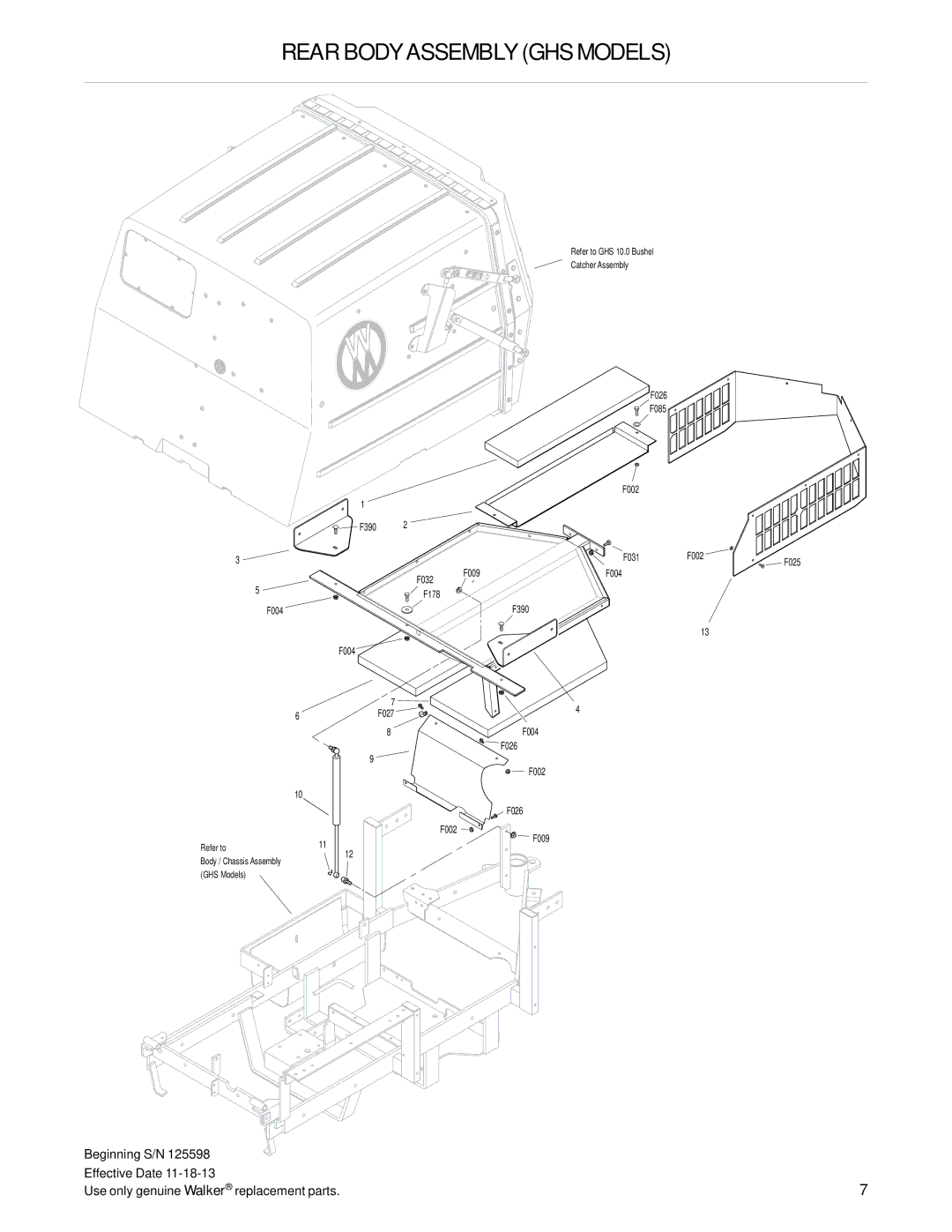 Walker T25i manual F031 