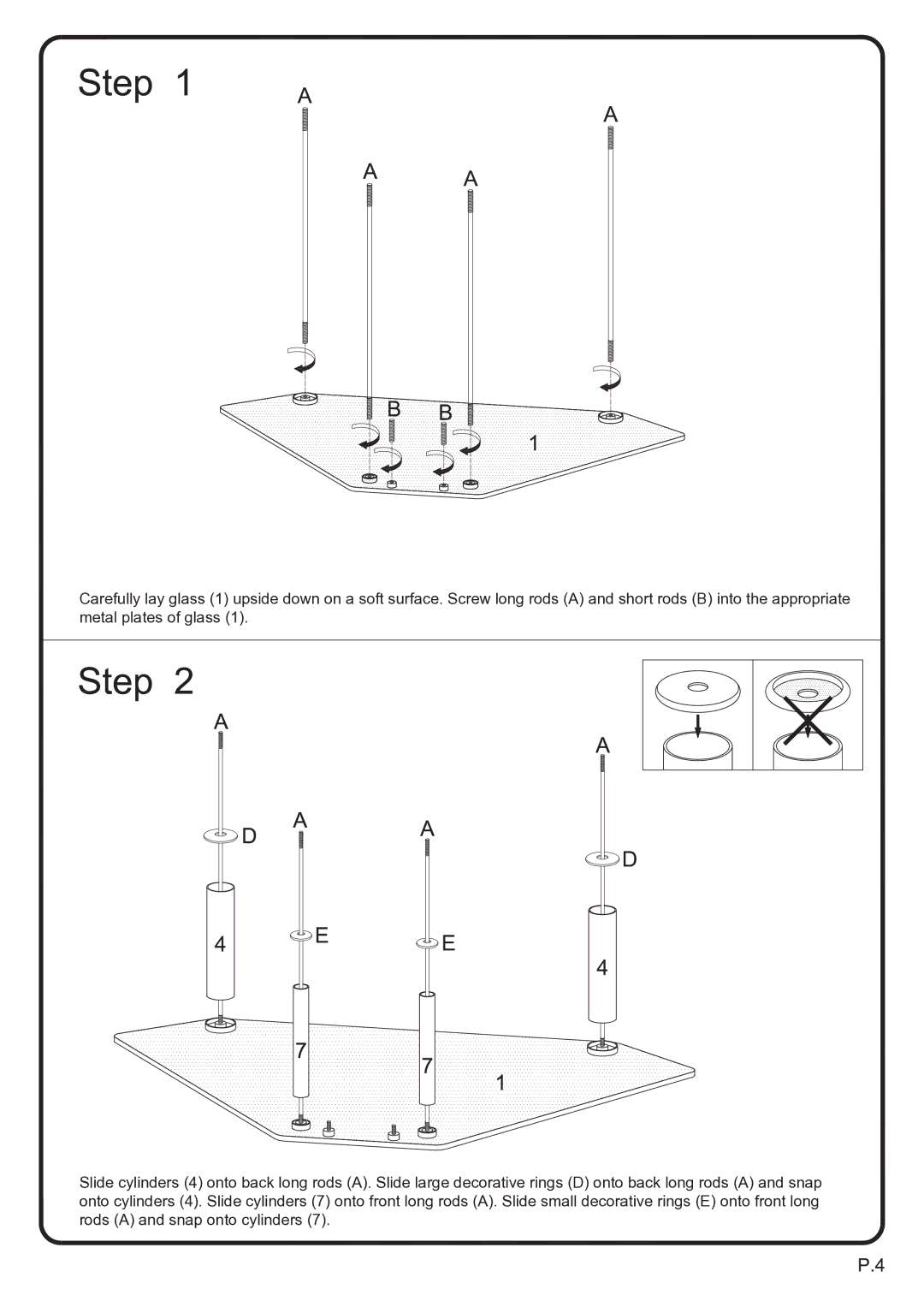 Walker V44Y76CB, V44Y76B manual 