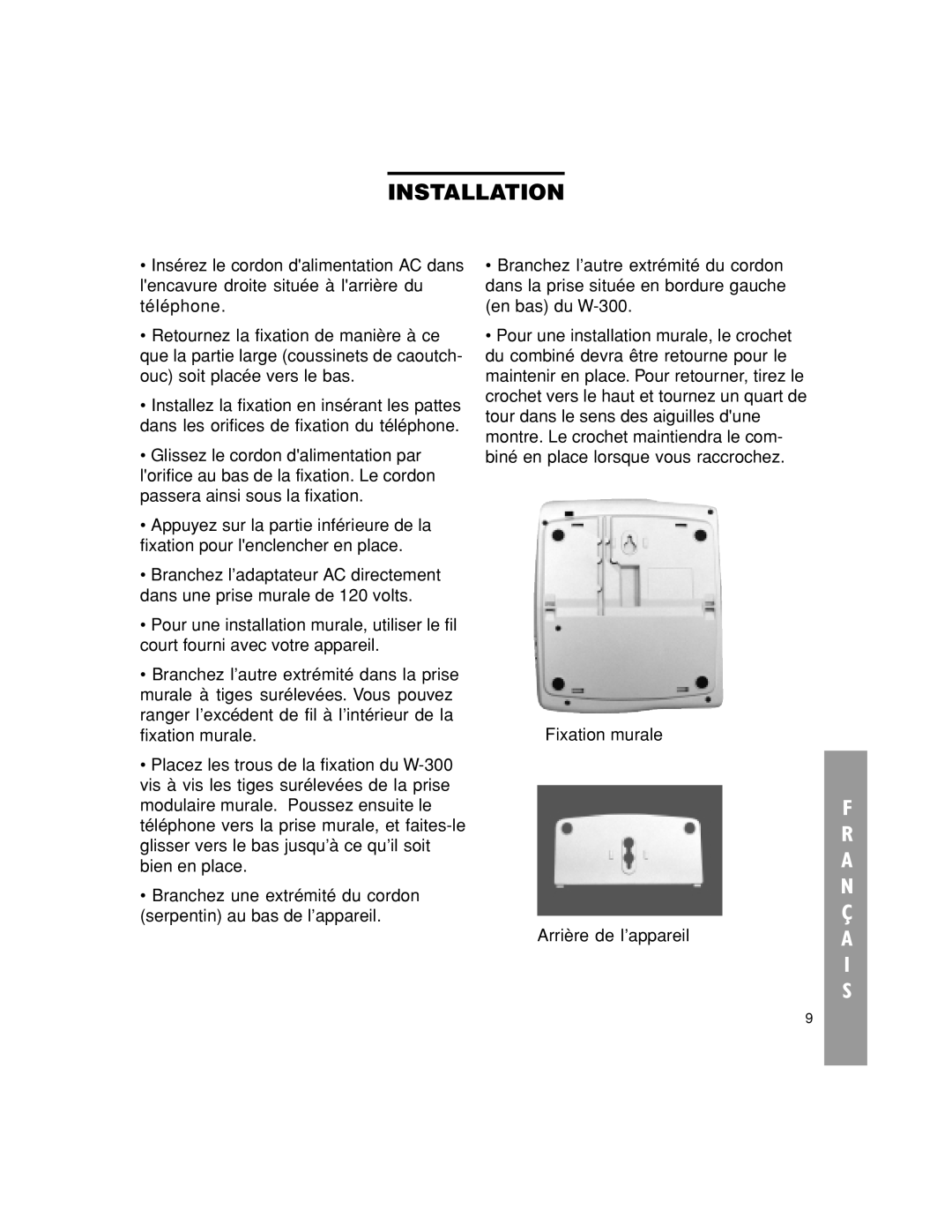 Walker W-300 manual Installation 