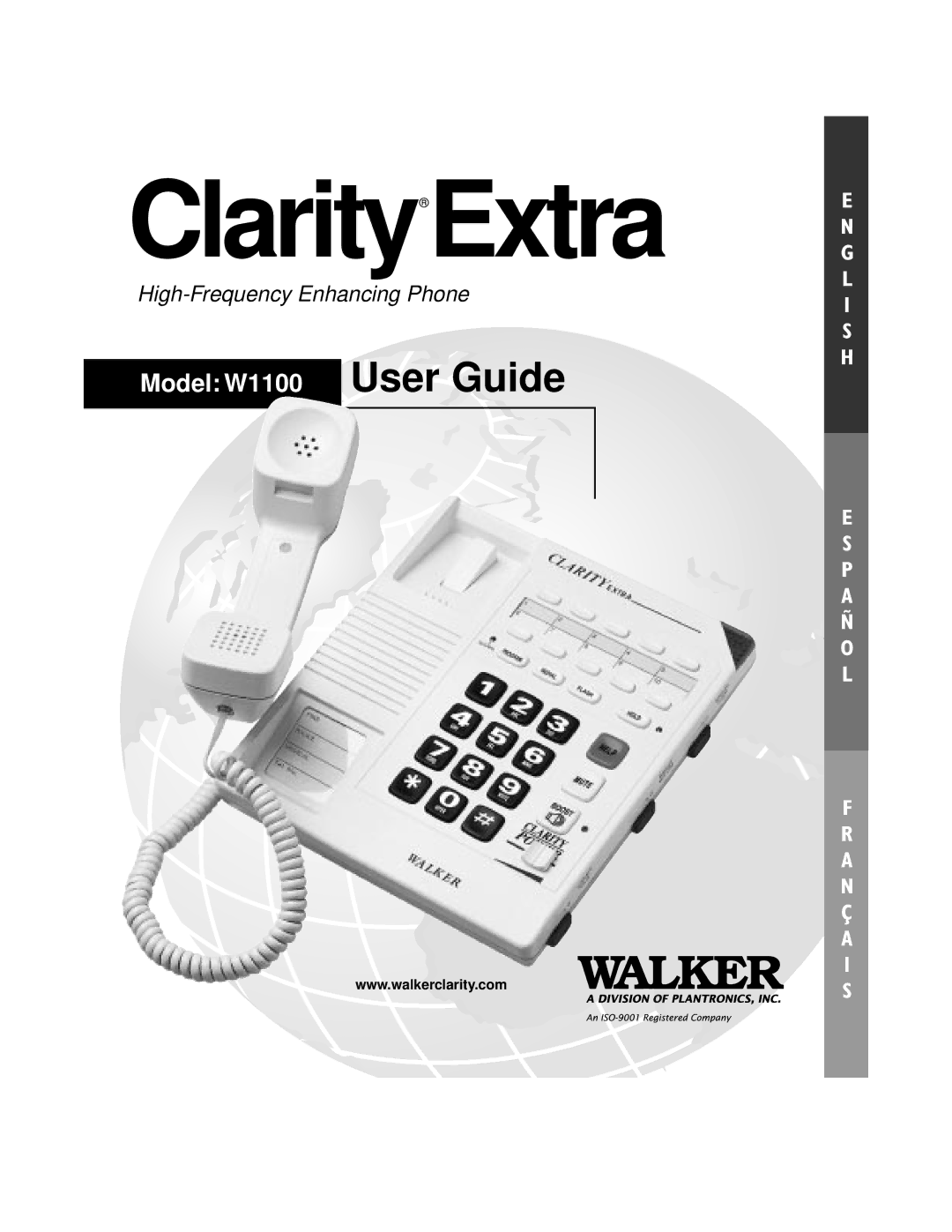 Walker W1100 manual ClarityExtra 