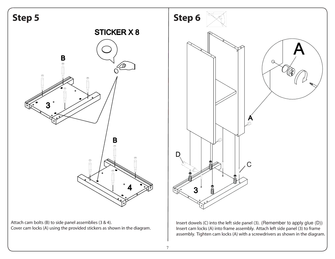 Walker W44CFDBL manual Step 