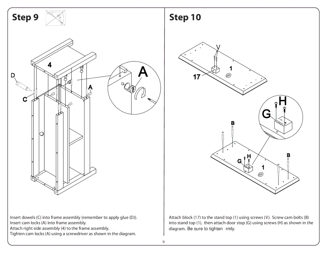 Walker W44CFDBL manual Step 