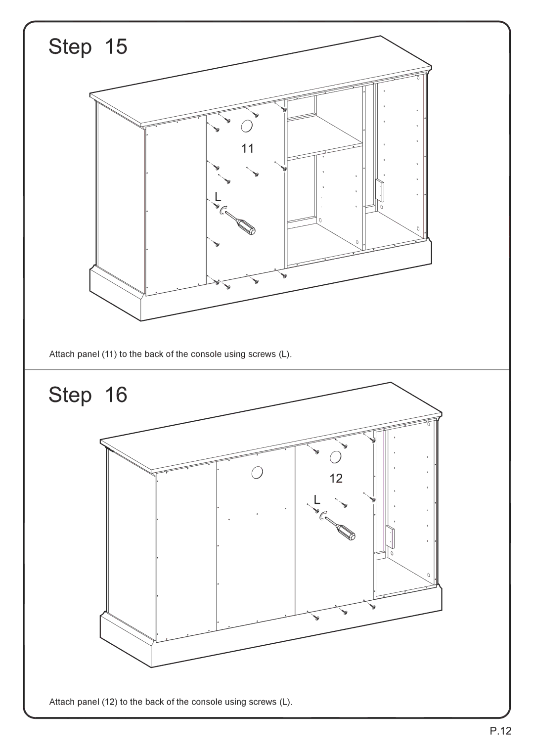 Walker W52C32BL manual 