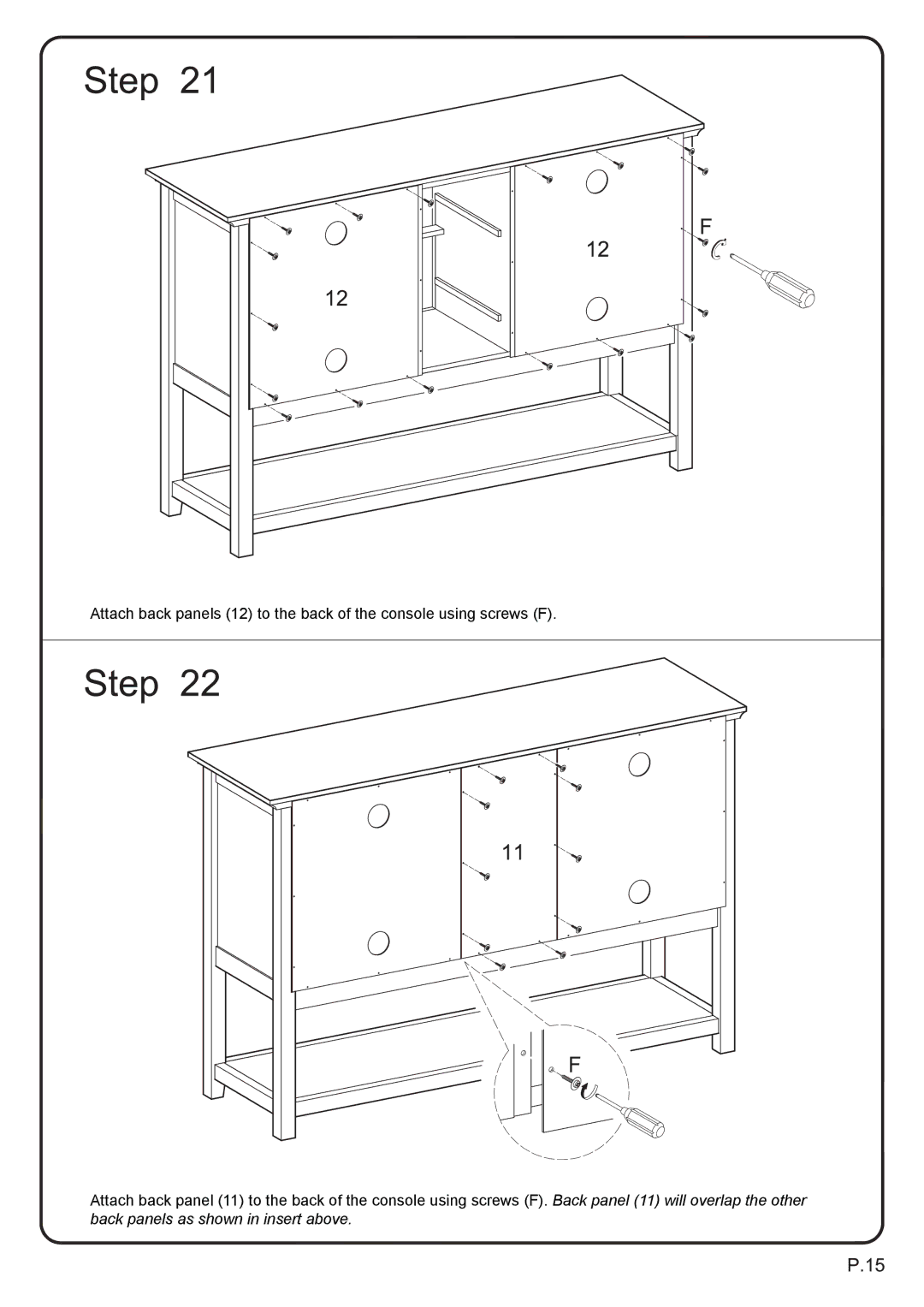 Walker W52C4CTBL manual 