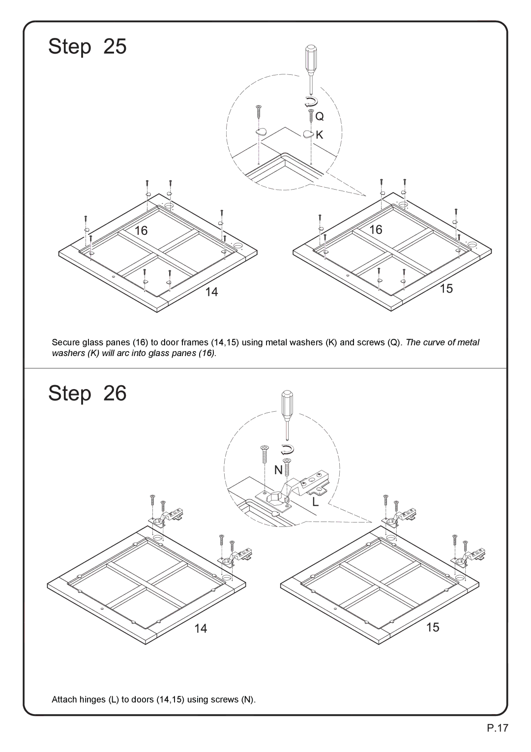 Walker W52C4CTBL manual 