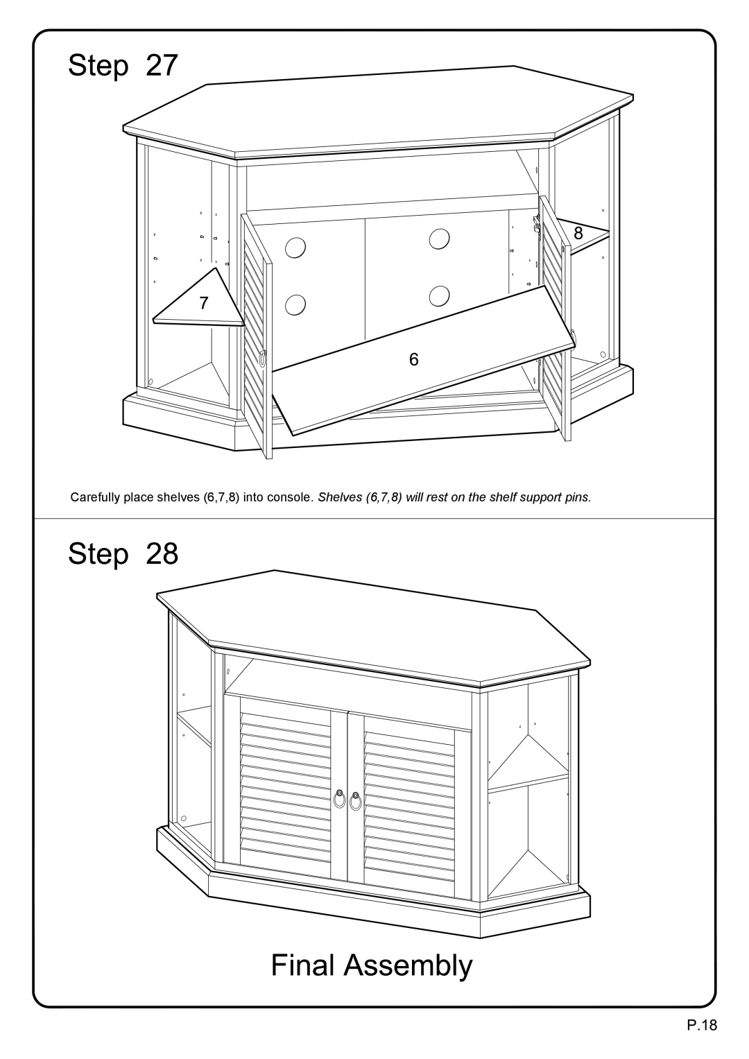 Walker W52CCRBL, W52CCRWH manual 