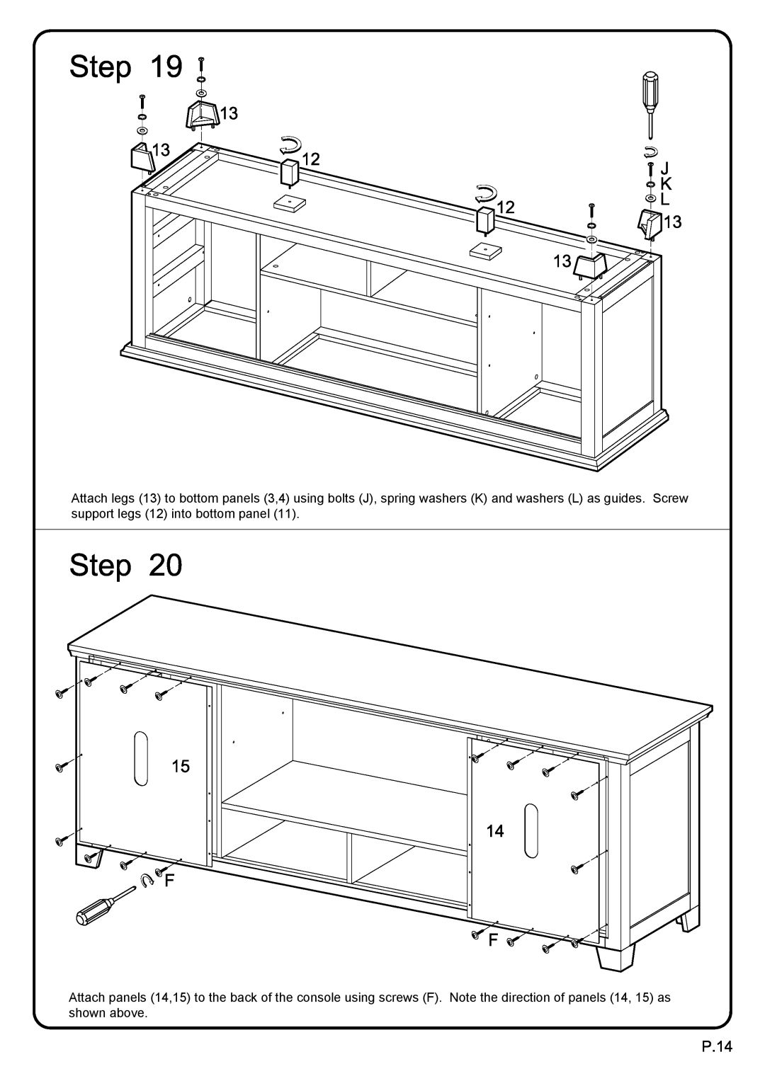 Walker W70C25SDES manual 