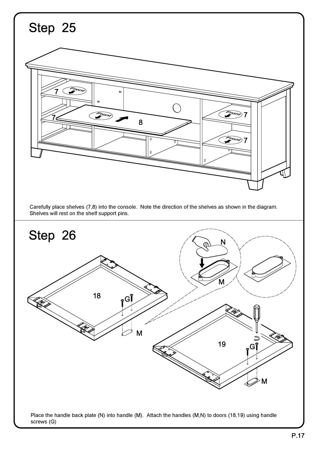 Walker W70C25SDES manual 