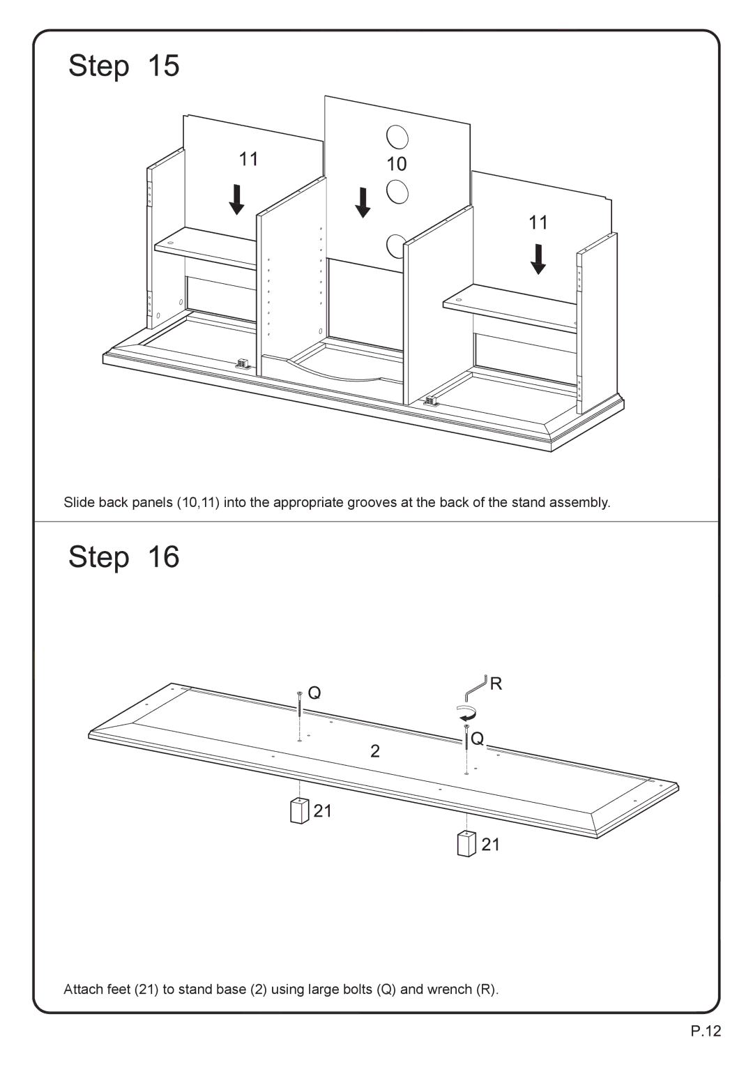 Walker WQ60C73TB manual 