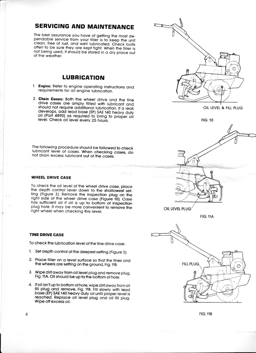 Ward's GIL-39012B manual FrGt0, Wheeldrivecase, Oillevet, OIL LEVEL& Fillplug 