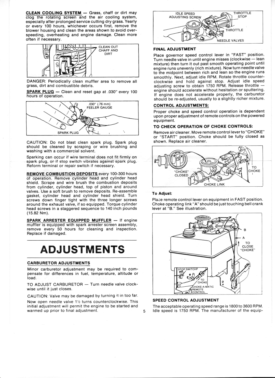 Ward's GIL-39012B manual Adjustments 