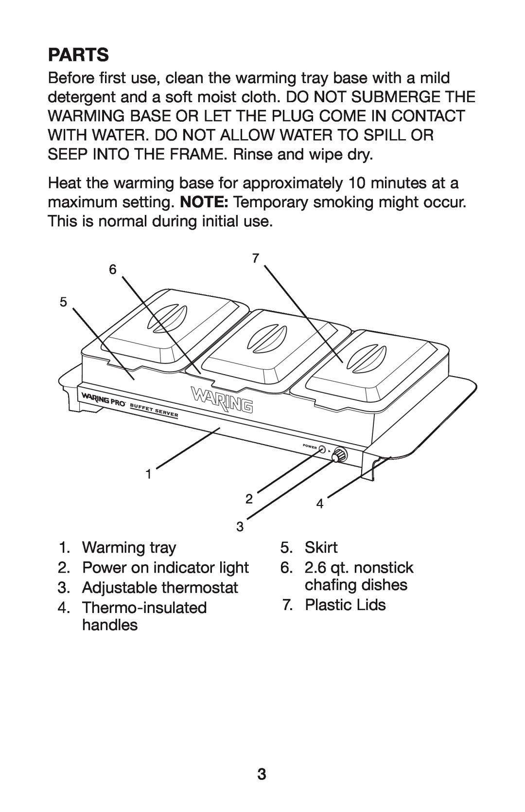 Waring BFS50B manual Parts 