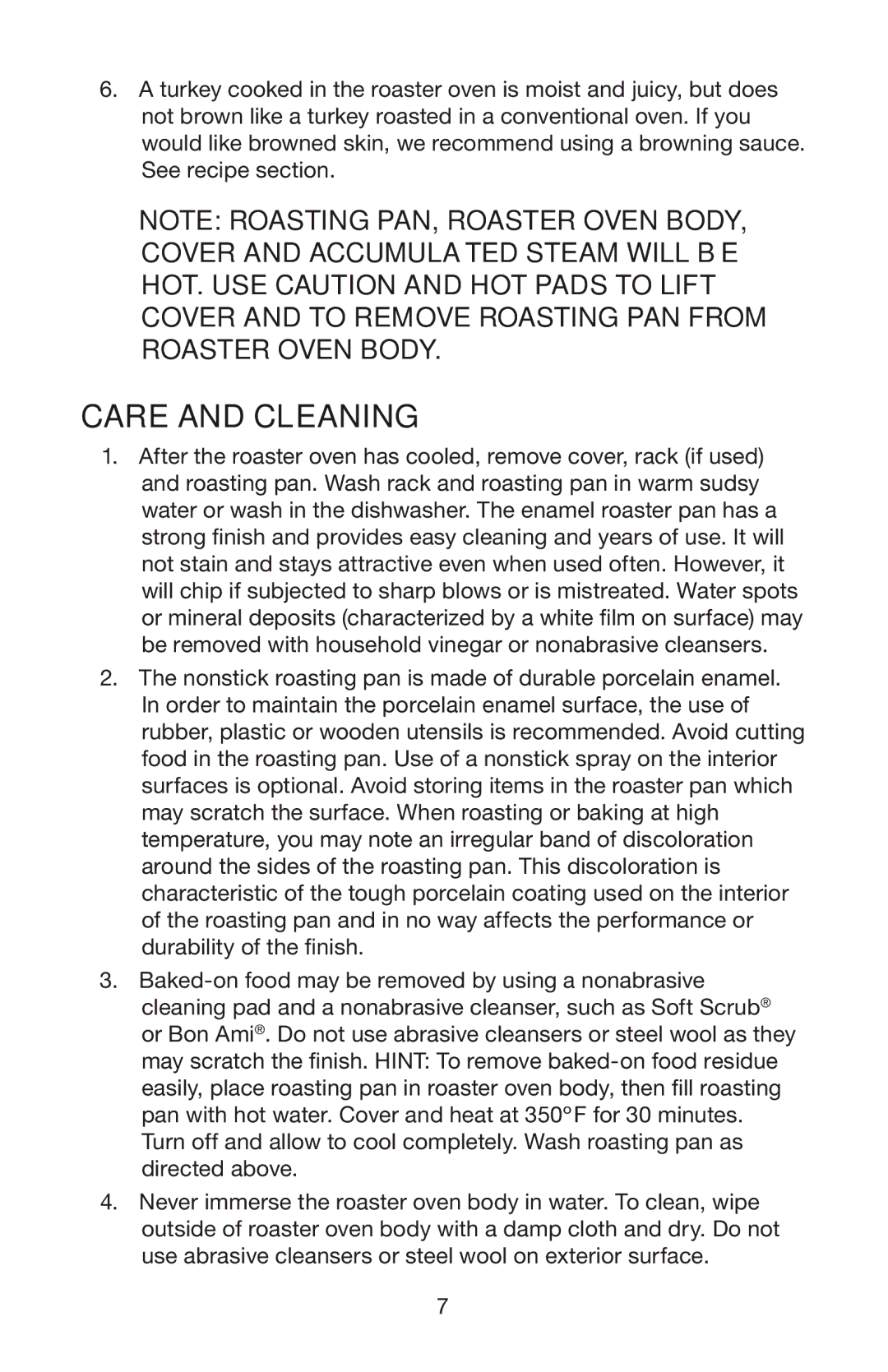 Waring RO18B manual Care and Cleaning 