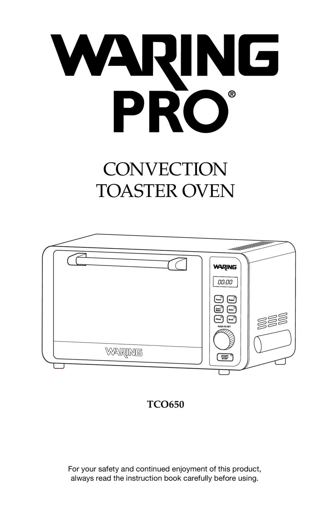 Waring TCO650 manual Convection Toaster Oven 