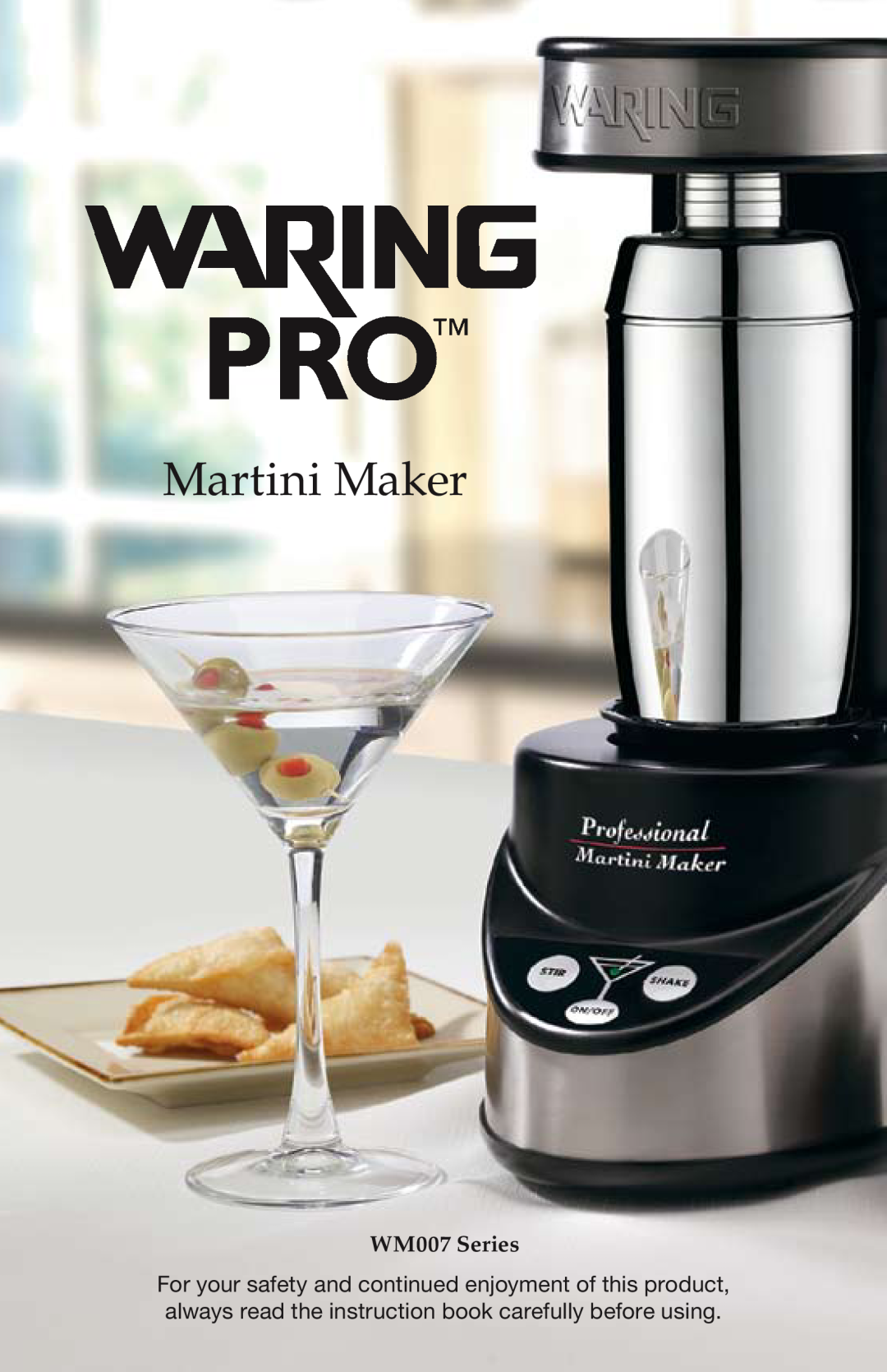 Waring manual Martini Maker, WM007 Series 
