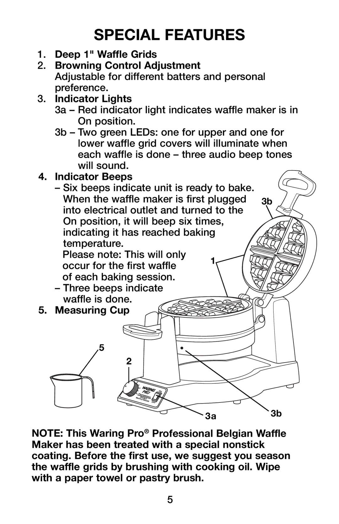 Waring WMK600 manual Special Features 