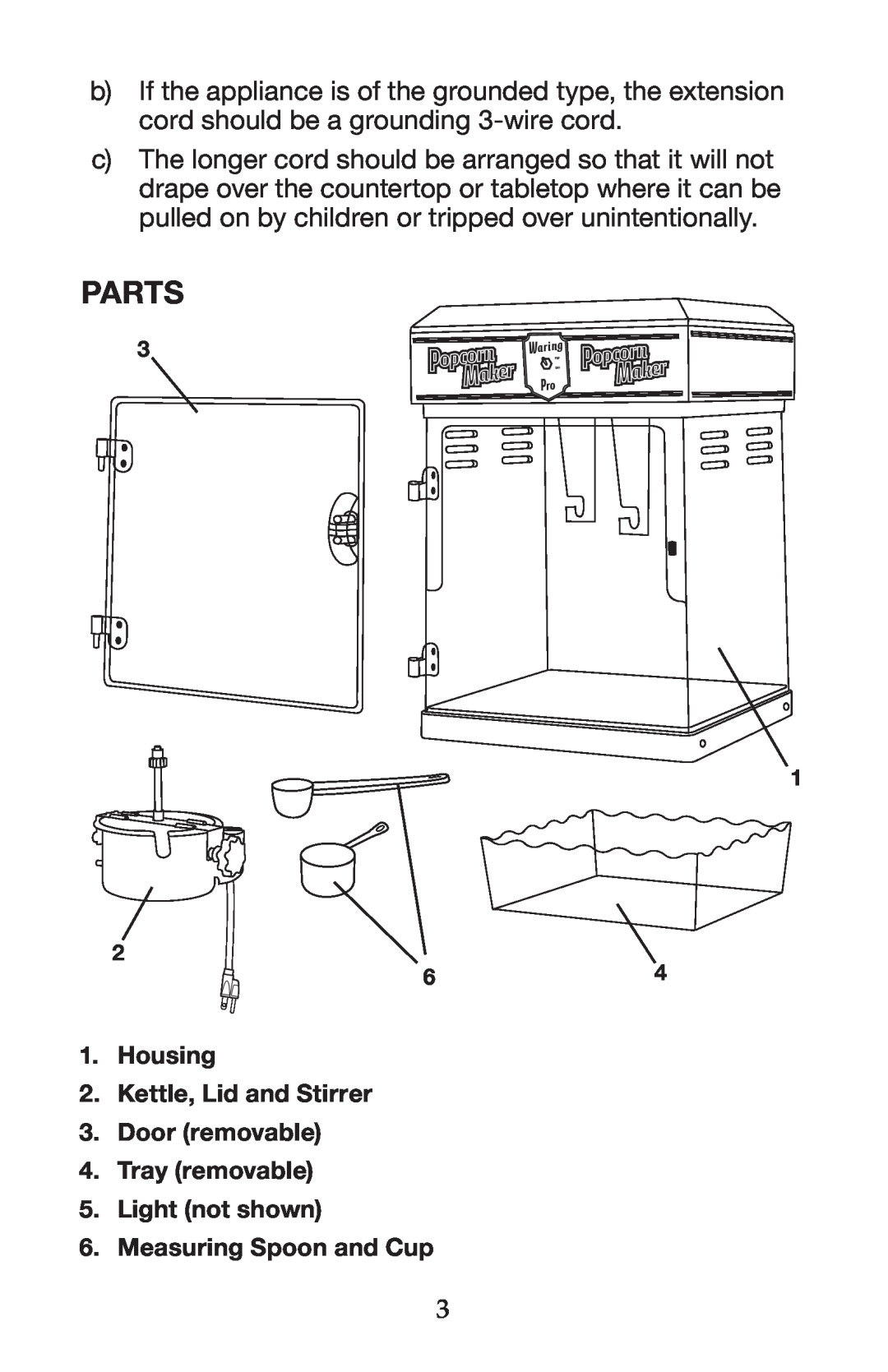 Waring WPM25 manual Parts 