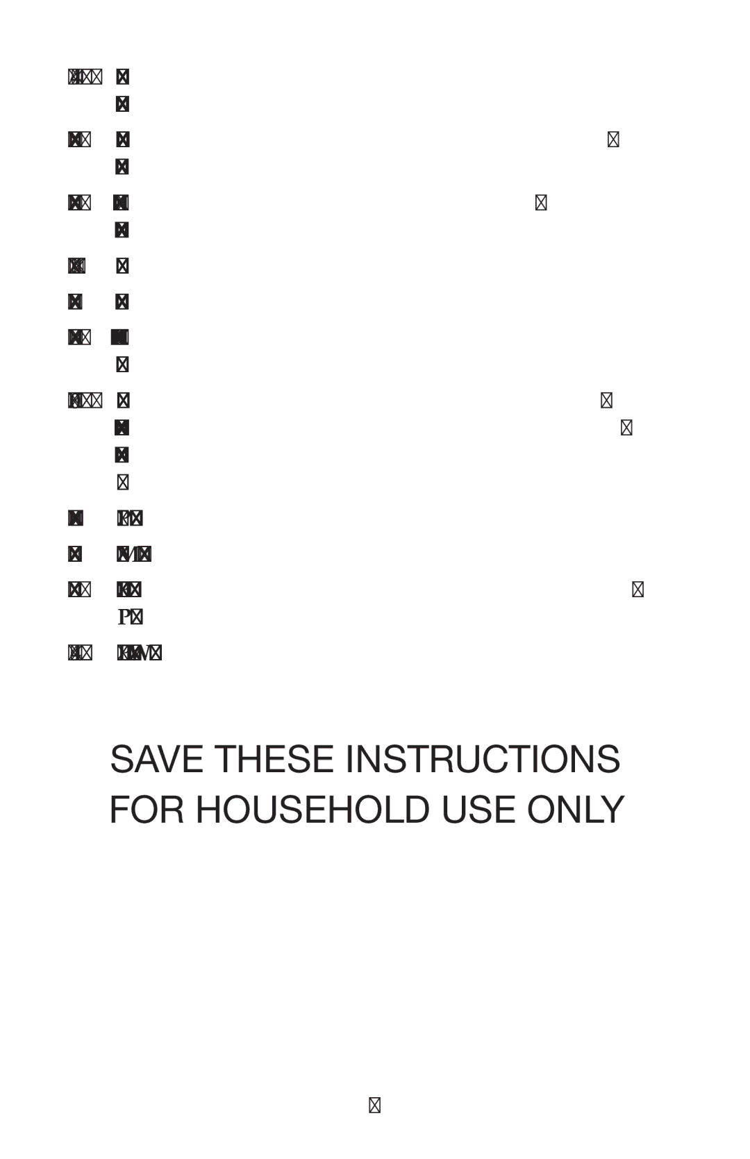 Waring WPM40 manual Save These Instructions for Household USE only 