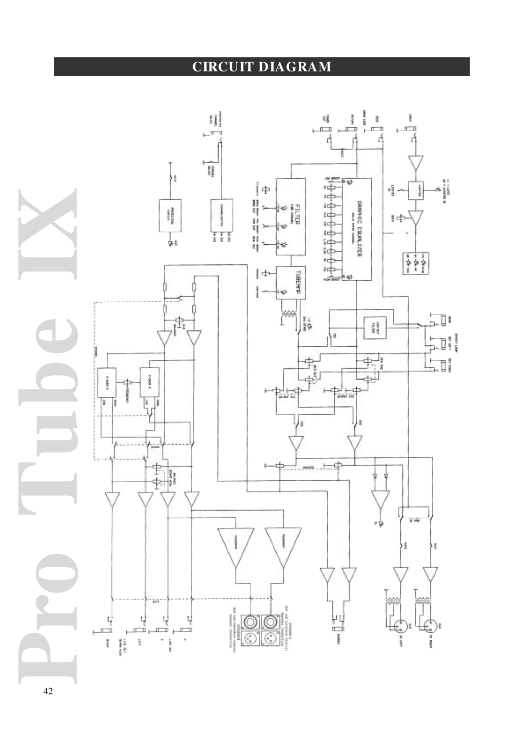 Warwick ProTube IV, ProTube IX owner manual Pro Tube, Circuit Diagram 