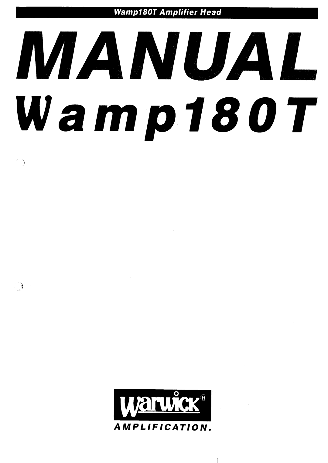 Warwick Wamp 180T manual 