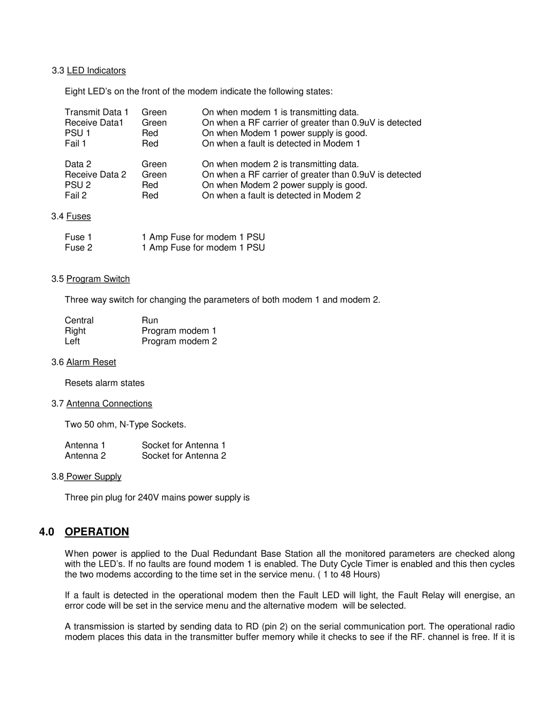 Warwick X7220 manual Operation, Psu 