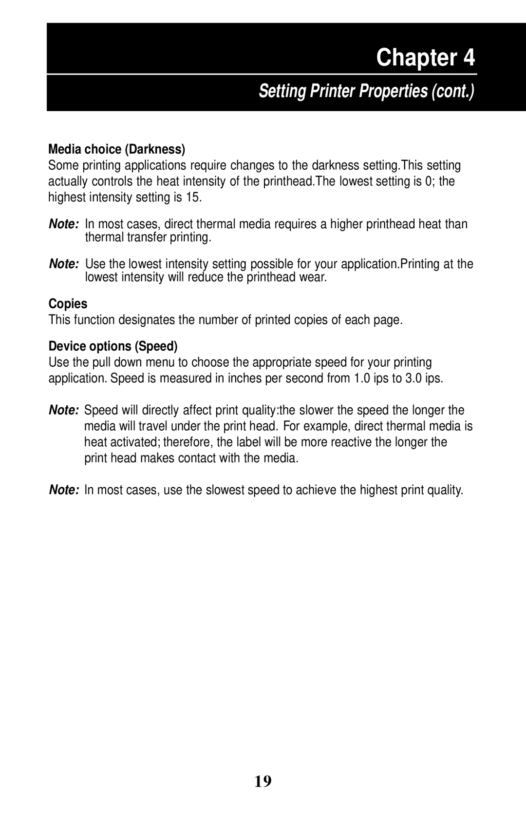 Wasp Bar Code W-300 manual Setting Printer Properties 