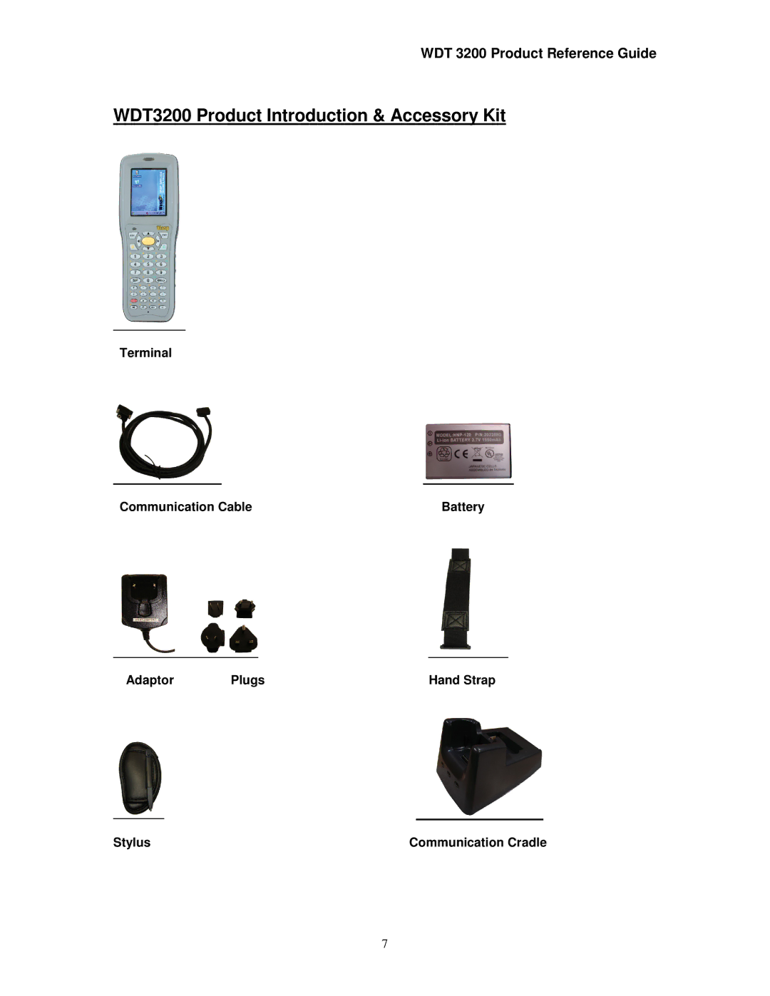 Wasp Bar Code manual WDT3200 Product Introduction & Accessory Kit 