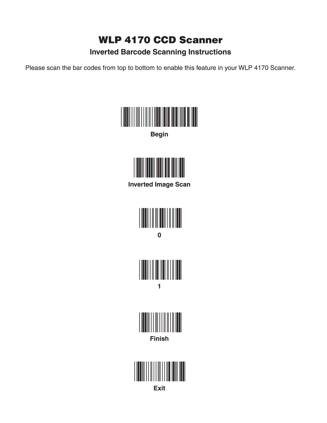 Wasp Bar Code WLP 4170 manual 