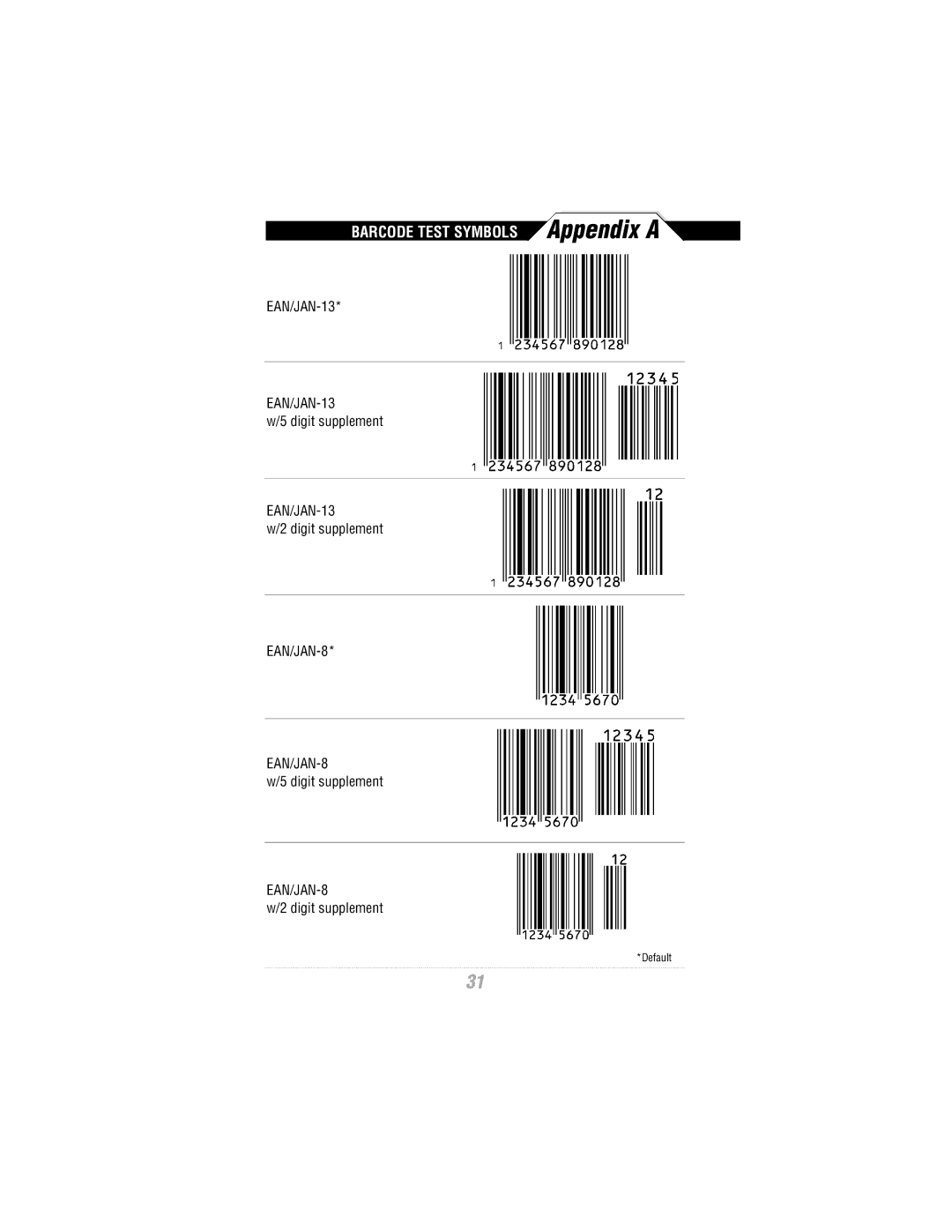 Wasp Bar Code WLR8900 Series manual EAN/JAN-13 