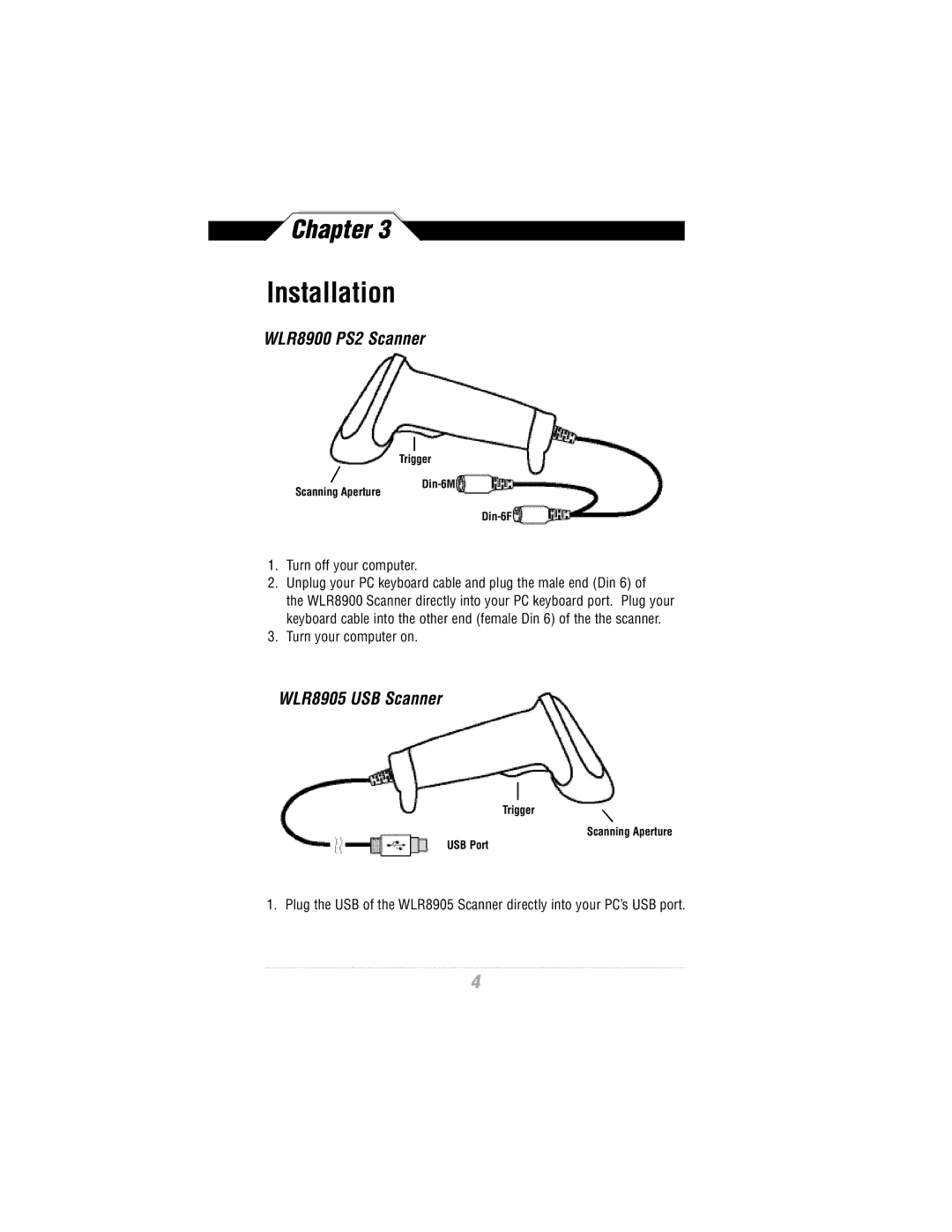 Wasp Bar Code WLR8900 Series manual Installation 