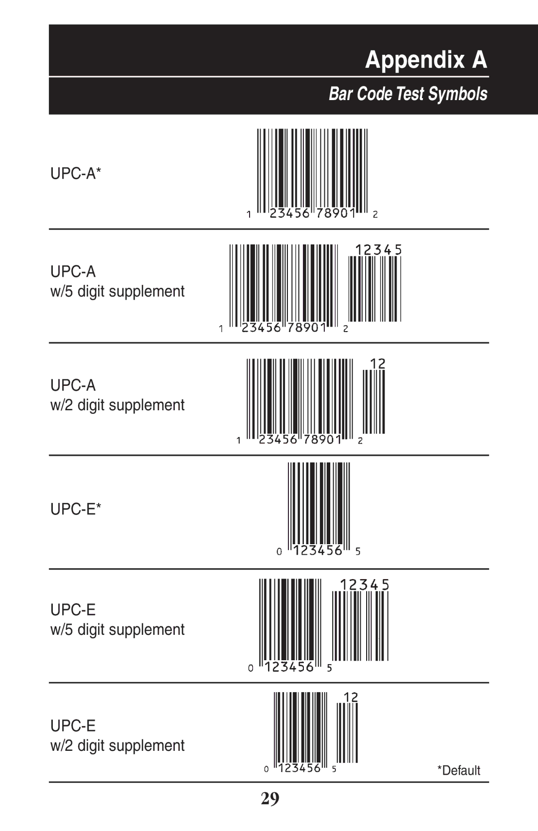 Wasp Bar Code WLR8900 manual Upc-A 