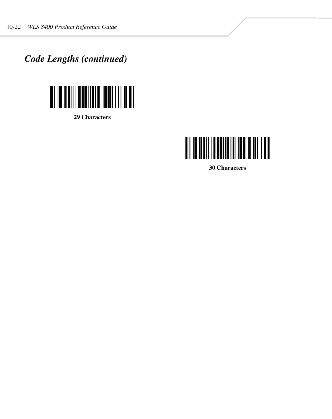 Wasp Bar Code WLS 8400 ER, WLS 8400 FZ manual 10-22WLS 8400 Product Reference Guide 