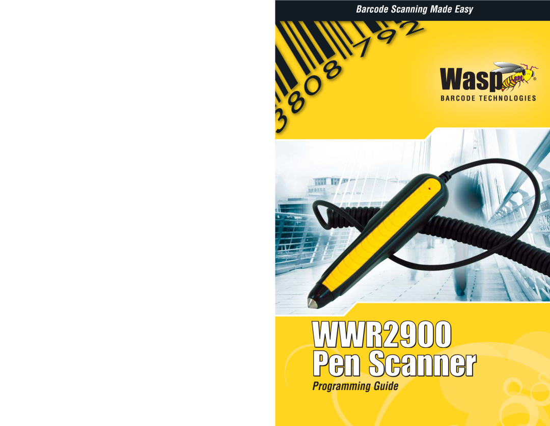 Wasp Bar Code WWR2900 manual Programming Guide, Barcode Scanning Made Easy 