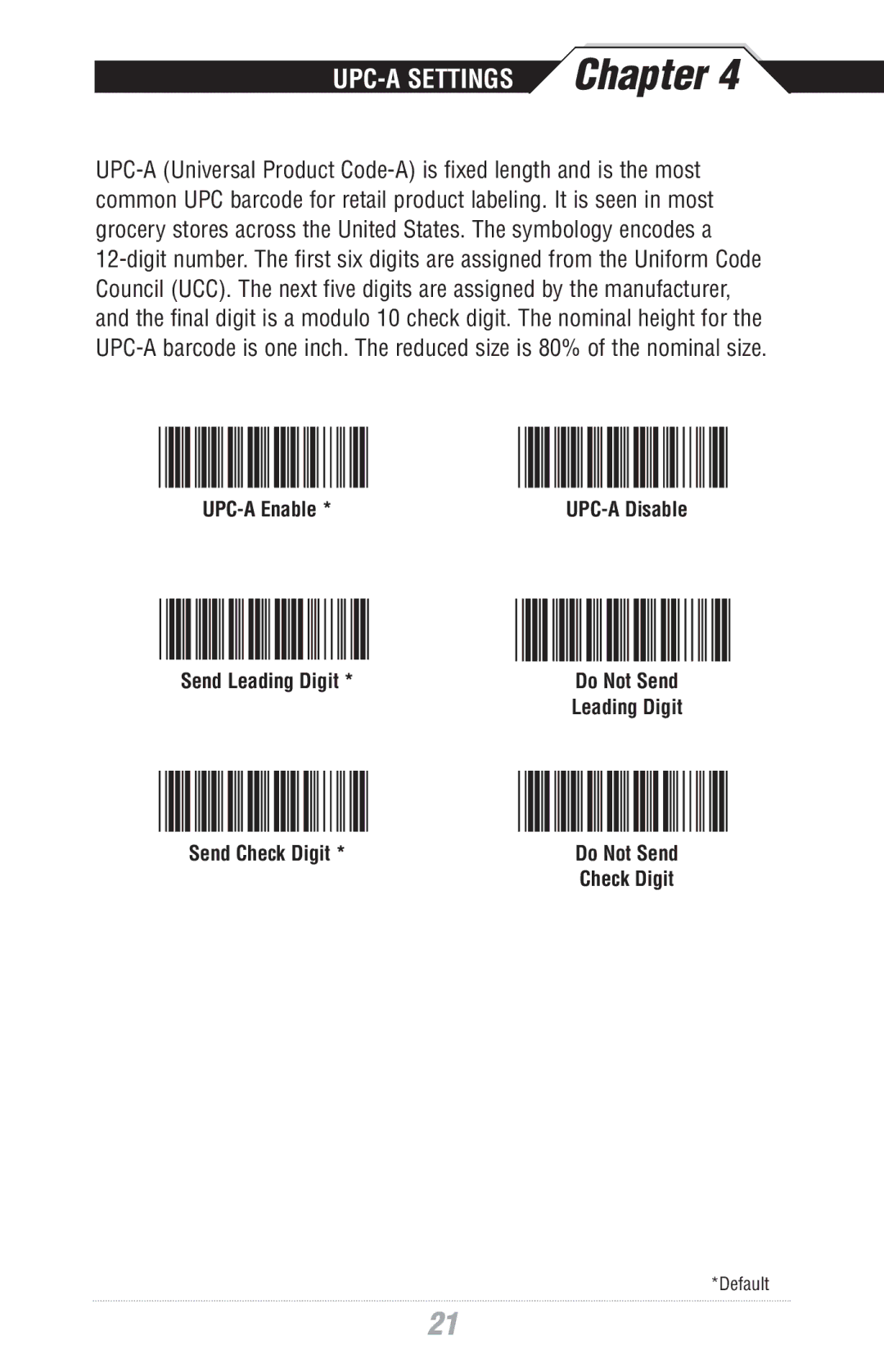 Wasp Bar Code WWS500 manual UPC-A Settings 