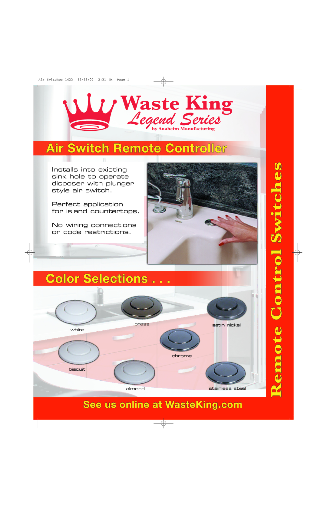 Waste King manual Air Switches 1423 11/15/07 231 PM 