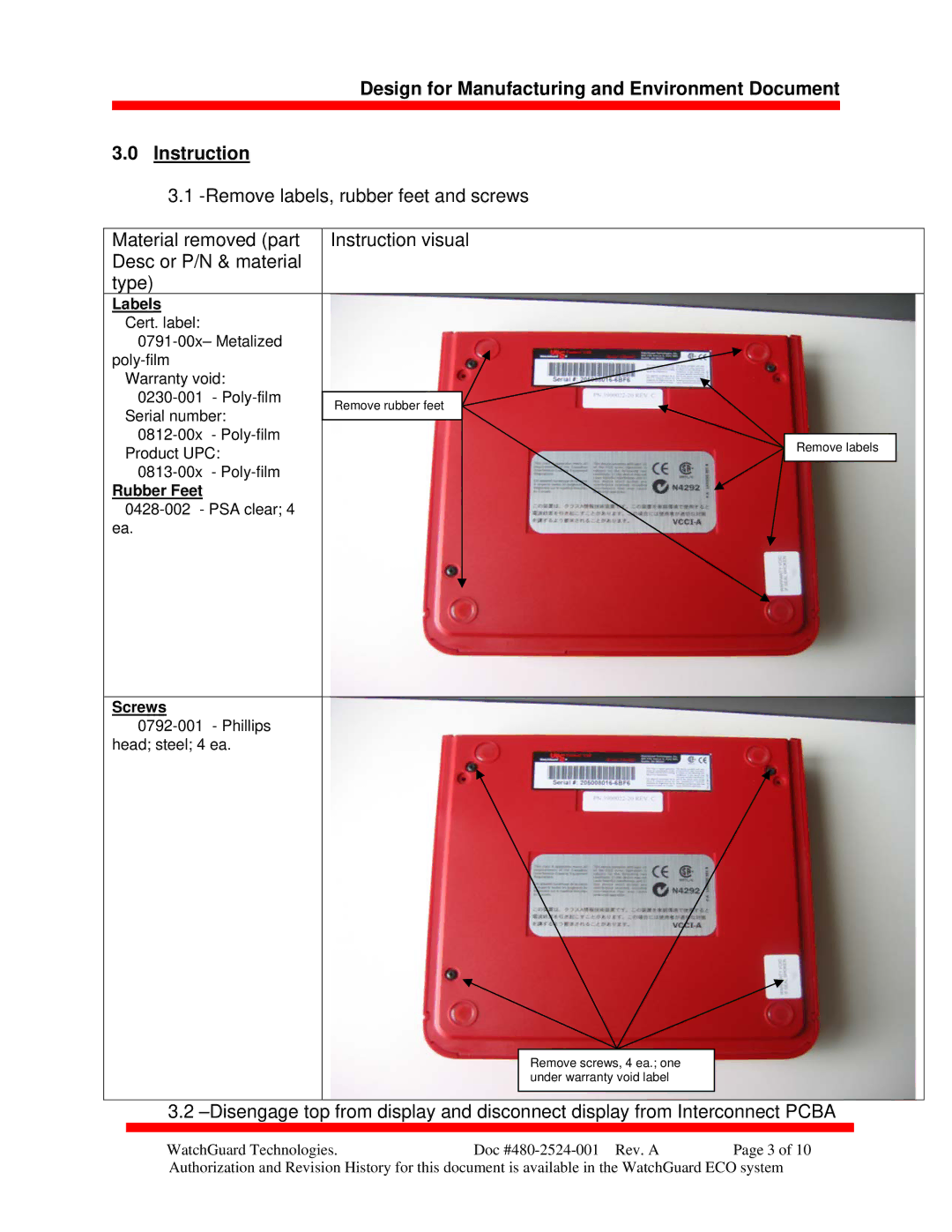 WatchGuard Technologies 480-2524-001 manual Instruction visual 