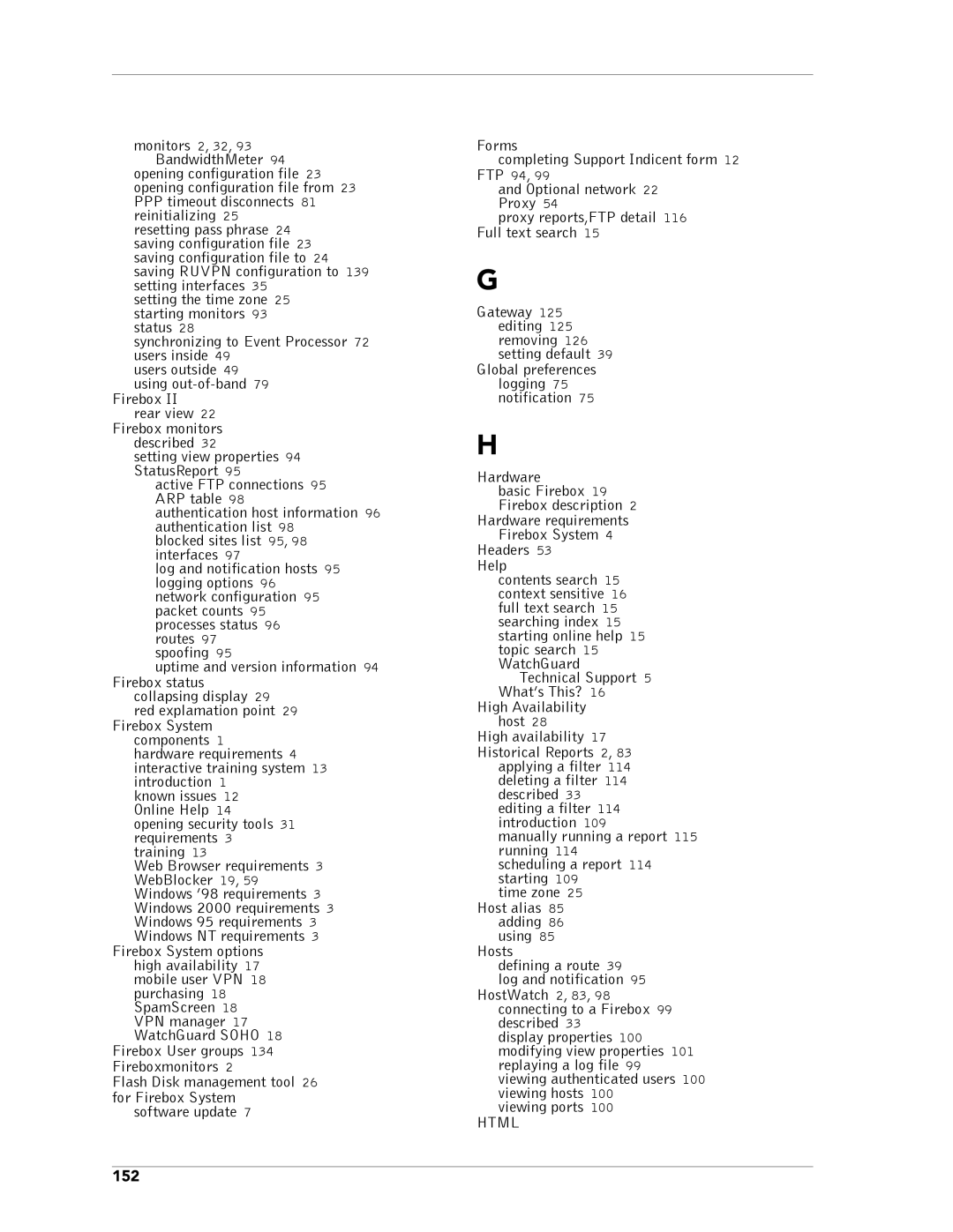 WatchGuard Technologies FireboxTM System 4.6 manual 152 