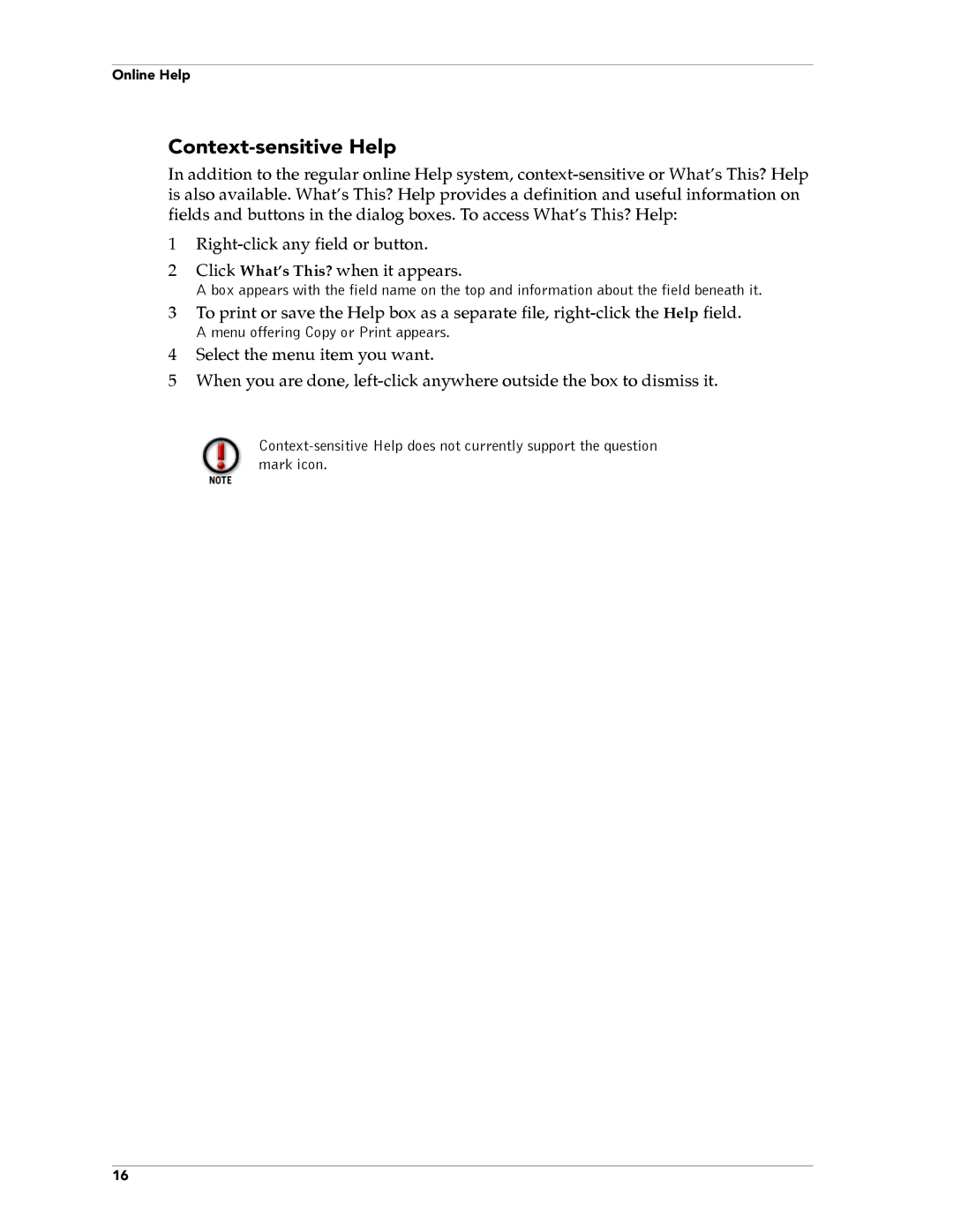 WatchGuard Technologies FireboxTM System 4.6 manual Context-sensitive Help 