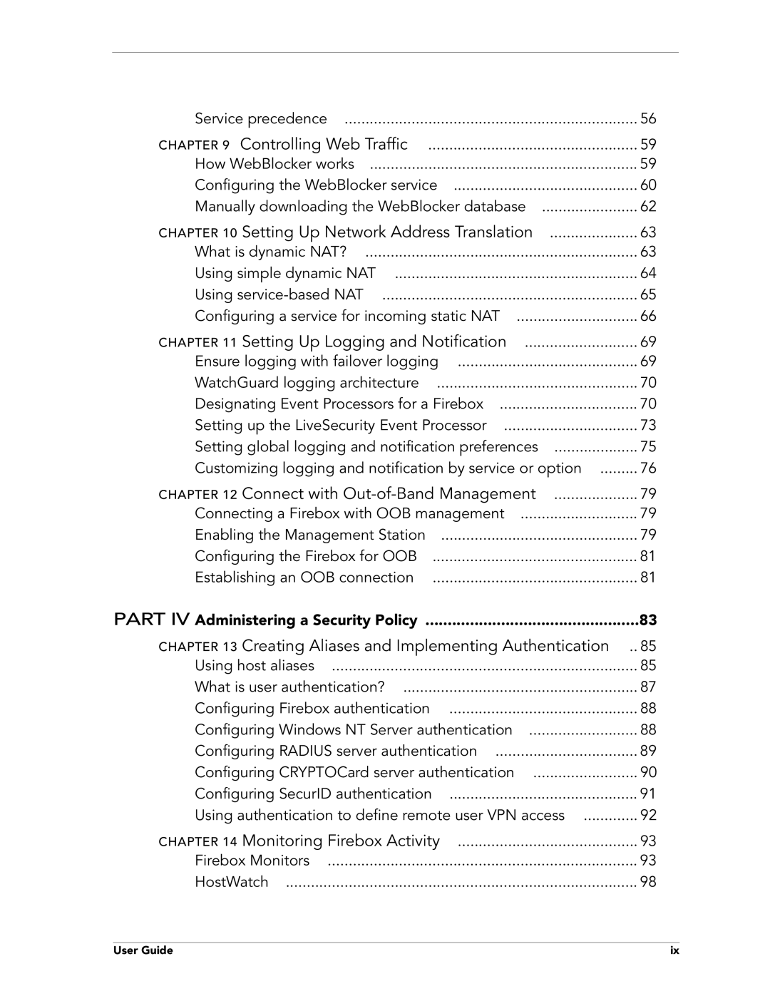 WatchGuard Technologies FireboxTM System 4.6 manual Setting Up Network Address Translation 