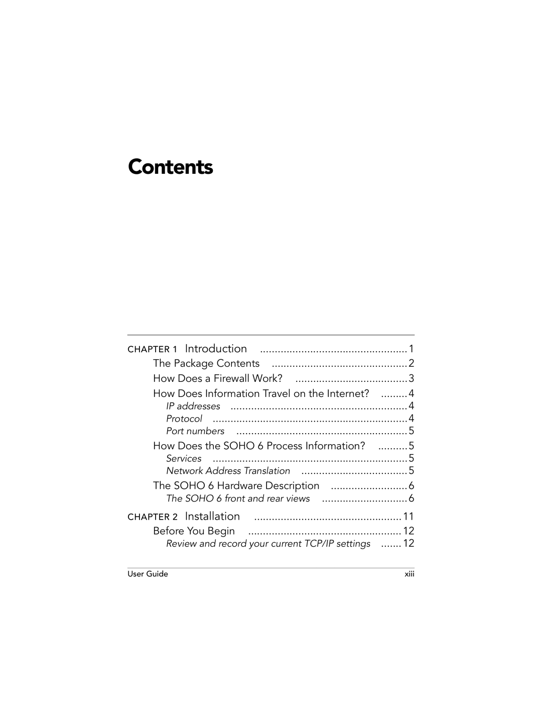 WatchGuard Technologies SOHO 6.1 manual Contents 