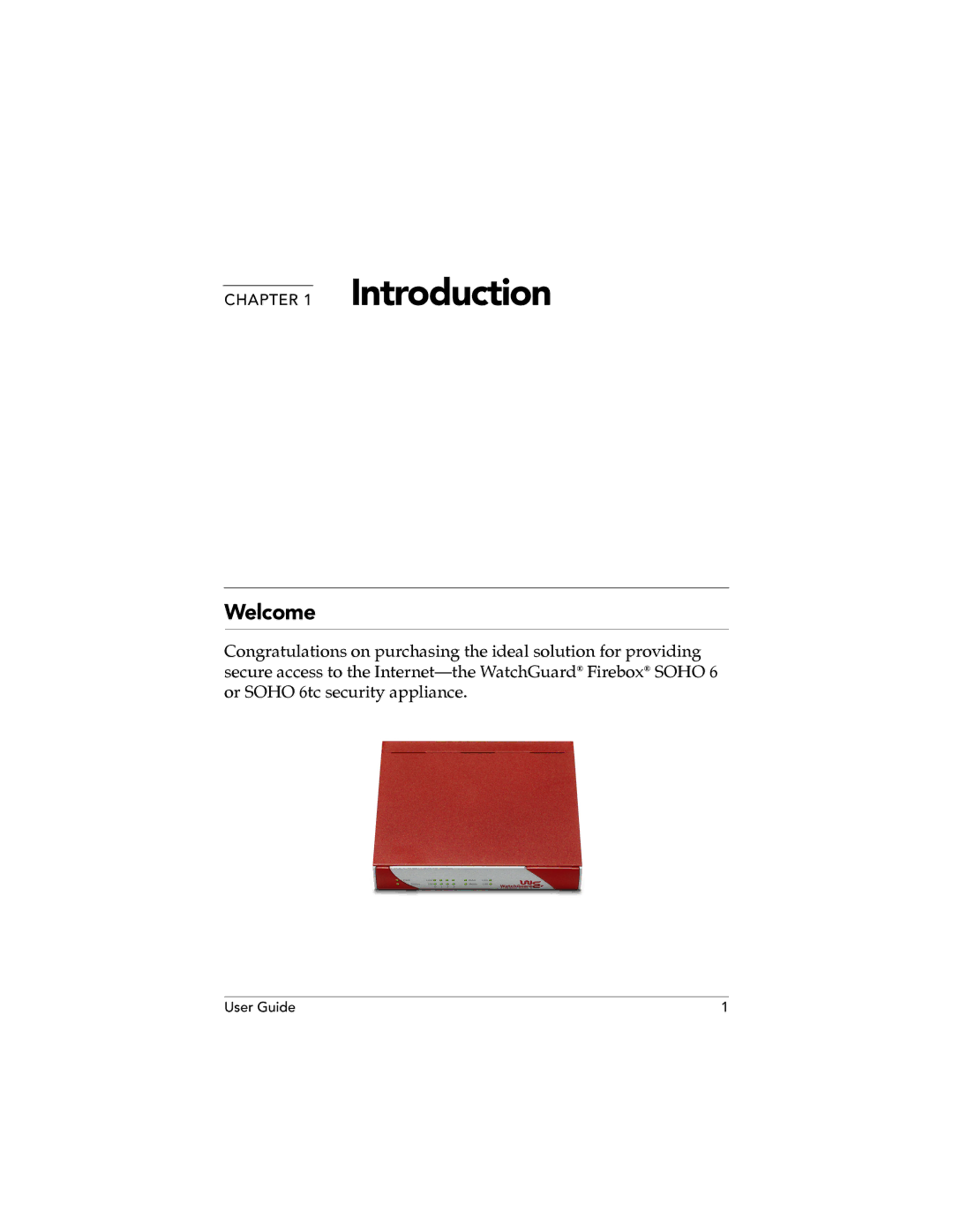 WatchGuard Technologies SOHO 6.1 manual Introduction, Welcome 