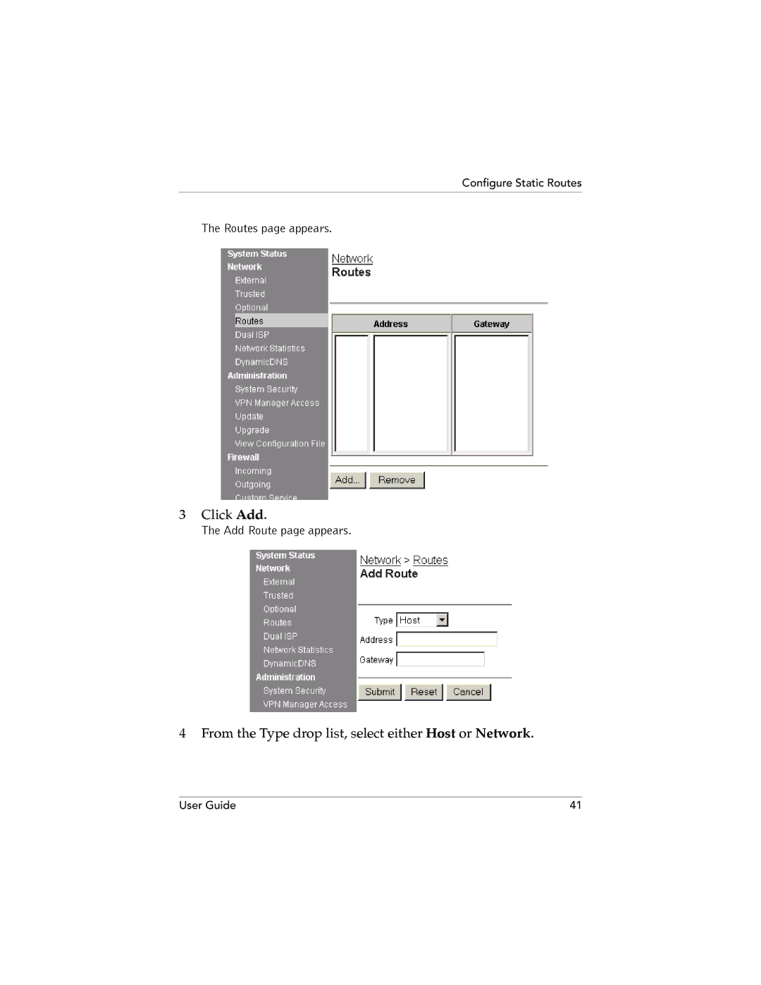 WatchGuard Technologies SOHO 6.1 manual Click Add 