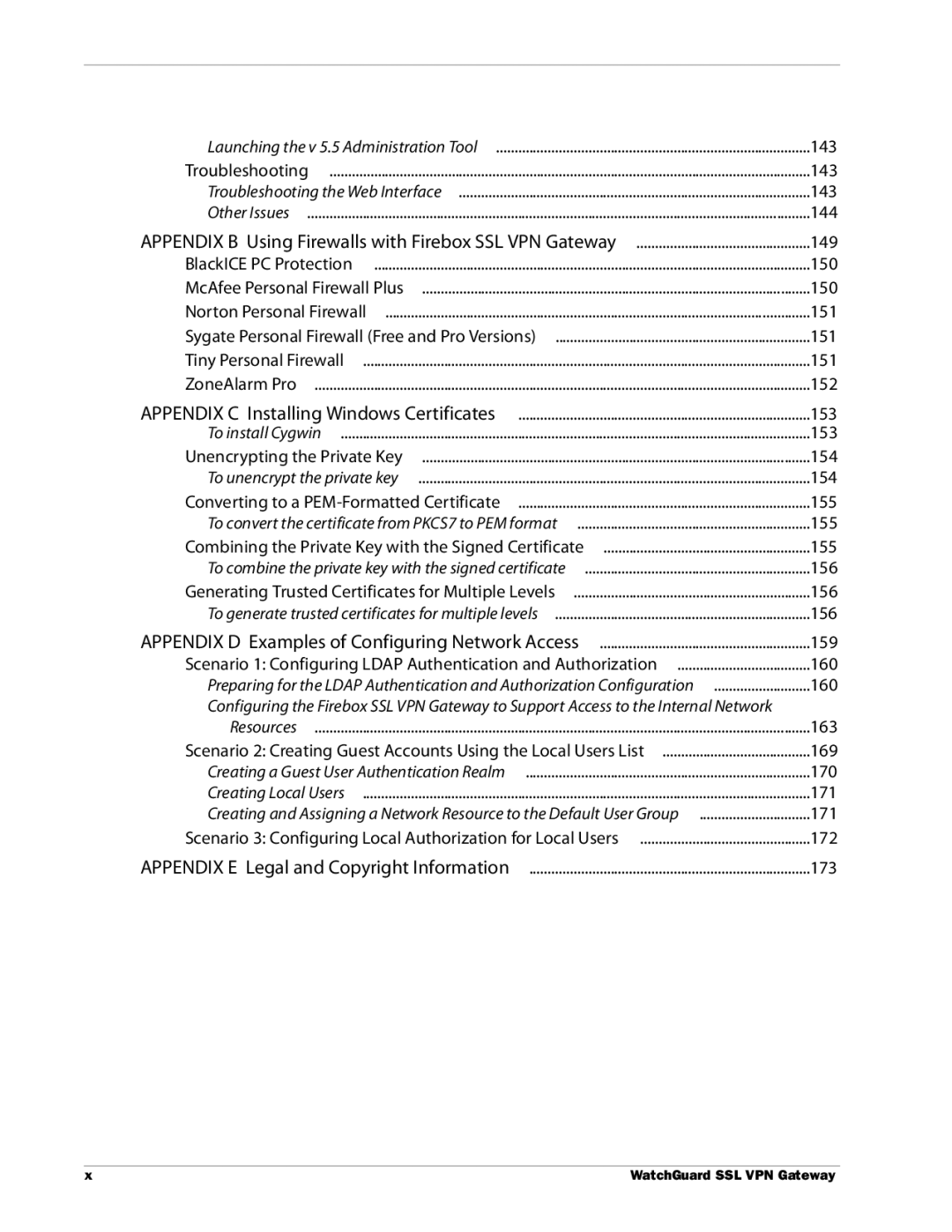 WatchGuard Technologies manual Appendix B Using Firewalls with Firebox SSL VPN Gateway 