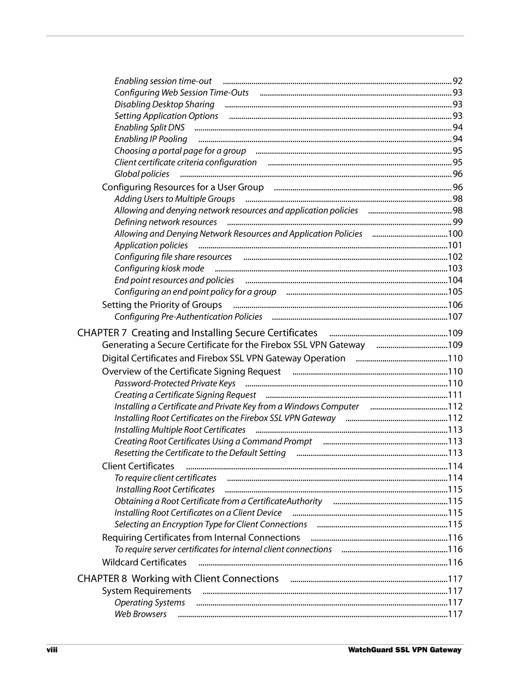 WatchGuard Technologies manual Digital Certificates and Firebox SSL VPN Gateway Operation 